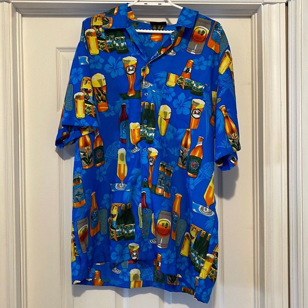 Pacific & CO mens  Hawaiian beer shirt XL